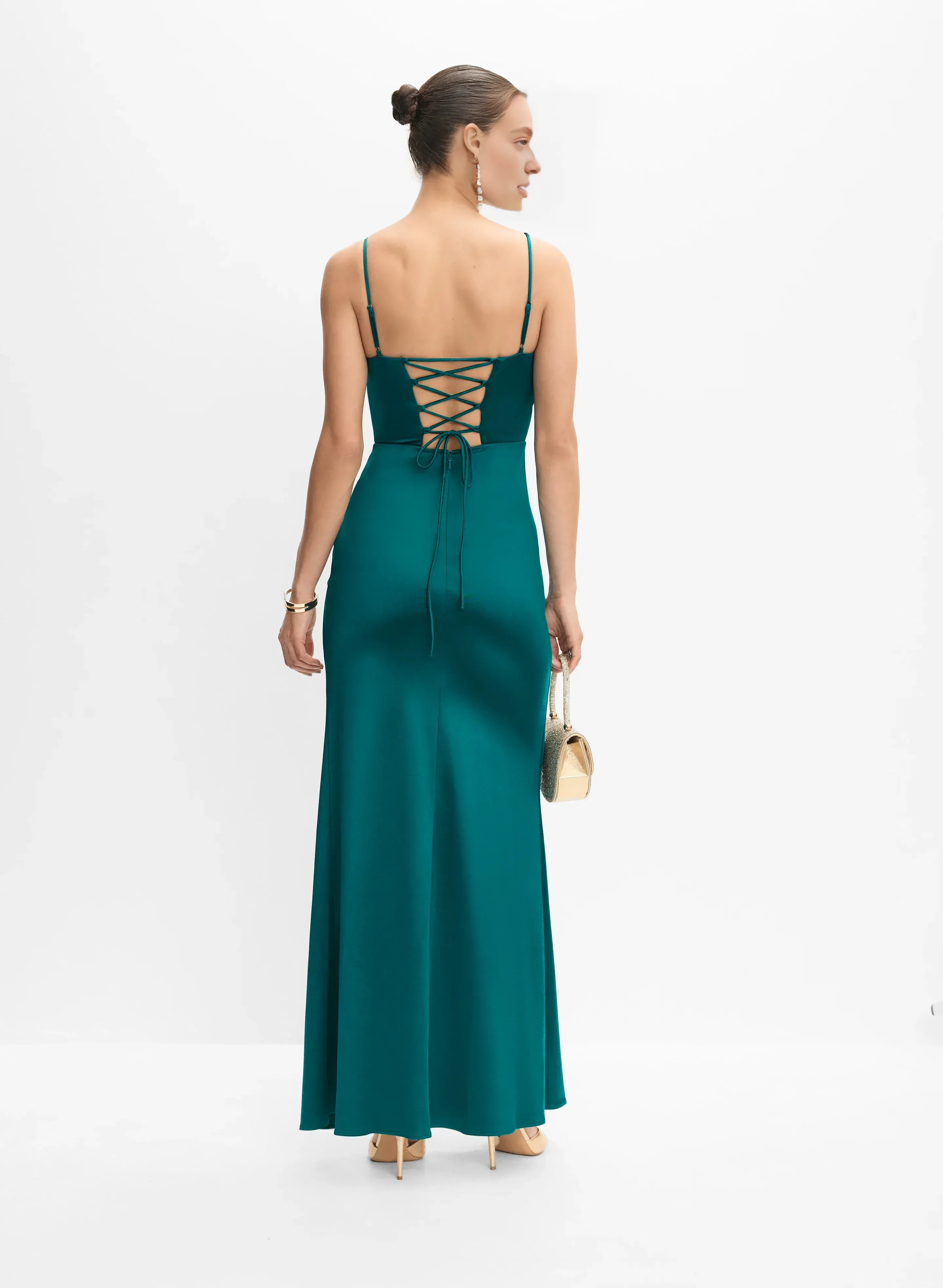 Pretty Mermaid Spaghetti Straps Sleeveless Floor-Length Prom Dress