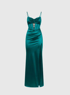 Pretty Mermaid Spaghetti Straps Sleeveless Floor-Length Prom Dress