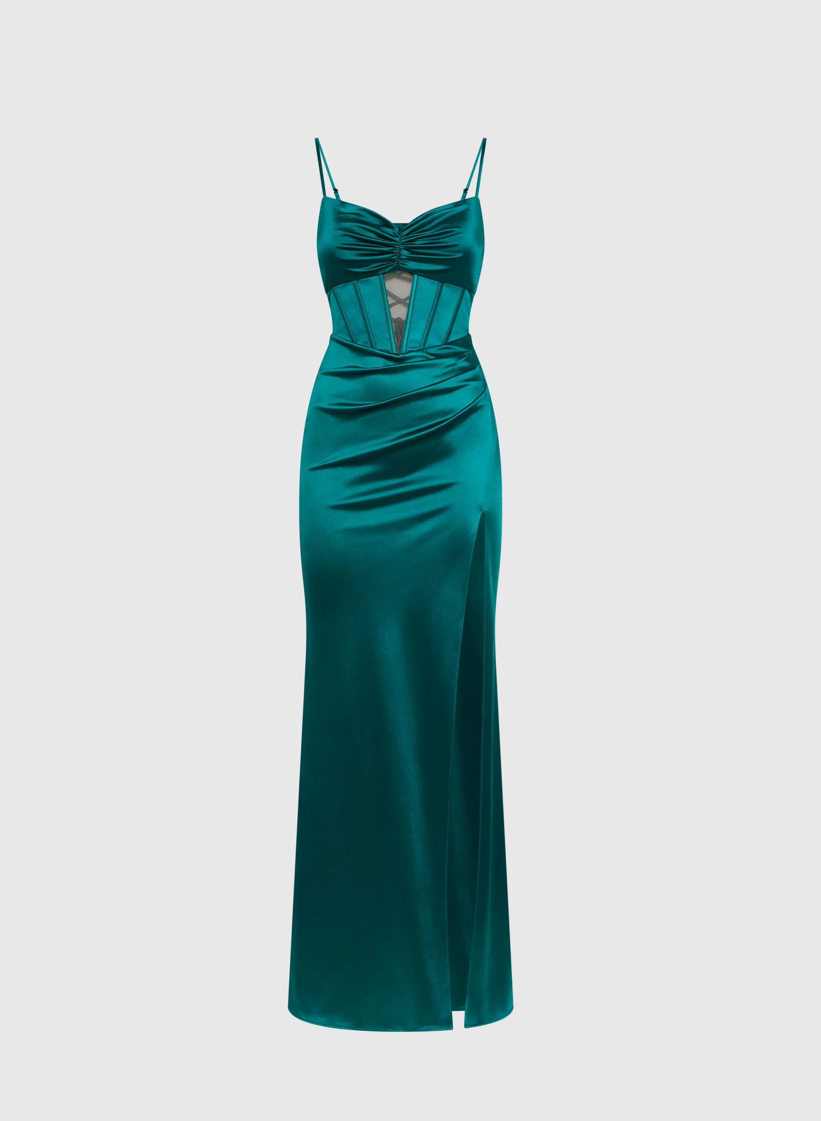 Pretty Mermaid Spaghetti Straps Sleeveless Floor-Length Prom Dress