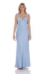 Pretty Sheath/Column V Neck Sleeveless V Back Floor-Length Prom Dress