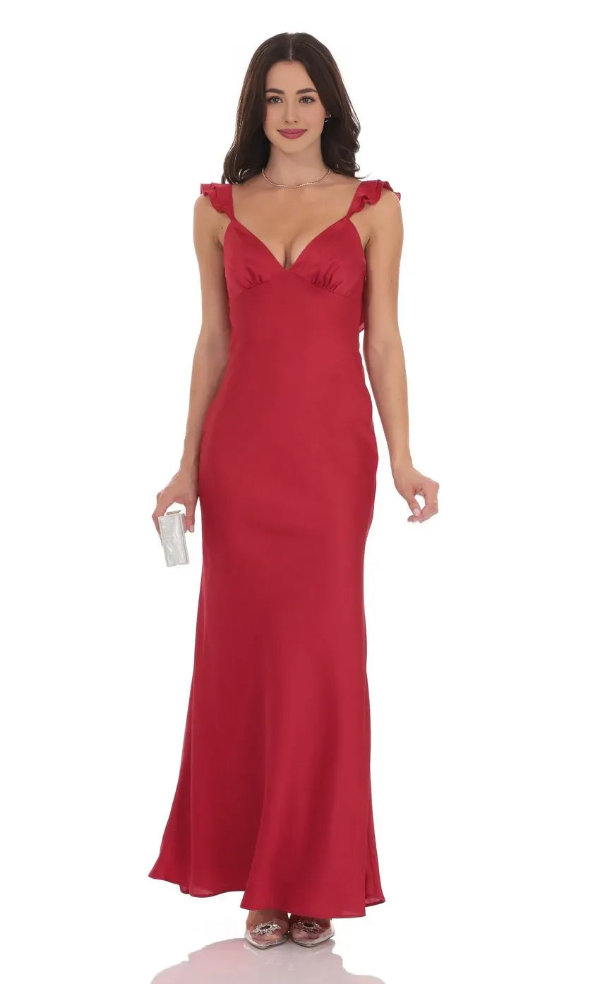 Pretty Sheath/Column V Neck Sleeveless V Back Floor-Length Prom Dress