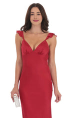 Pretty Sheath/Column V Neck Sleeveless V Back Floor-Length Prom Dress