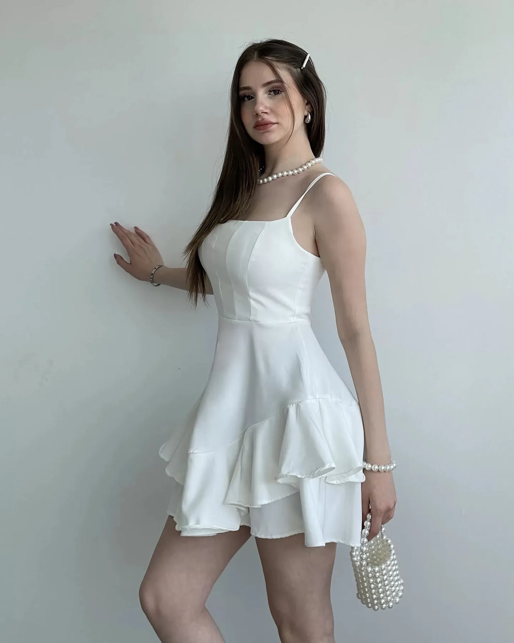 Pretty Spaghetti Straps Sleeveless A Line Ruffles Short-Mini Homecoming Dress
