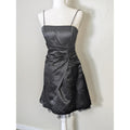 Black Pretty A-Line Spaghetti Strap Ruched Short Mini Homecoming Dresses