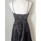 Black Pretty A-Line Spaghetti Strap Ruched Short Mini Homecoming Dresses