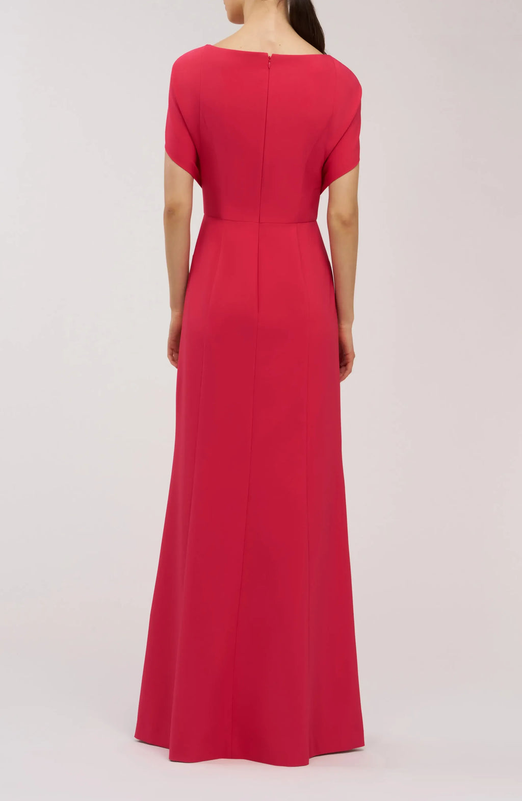 Radiant Mermaid Boat Neck Cape Sleeve Zipper Back Floor Length Evening Dress