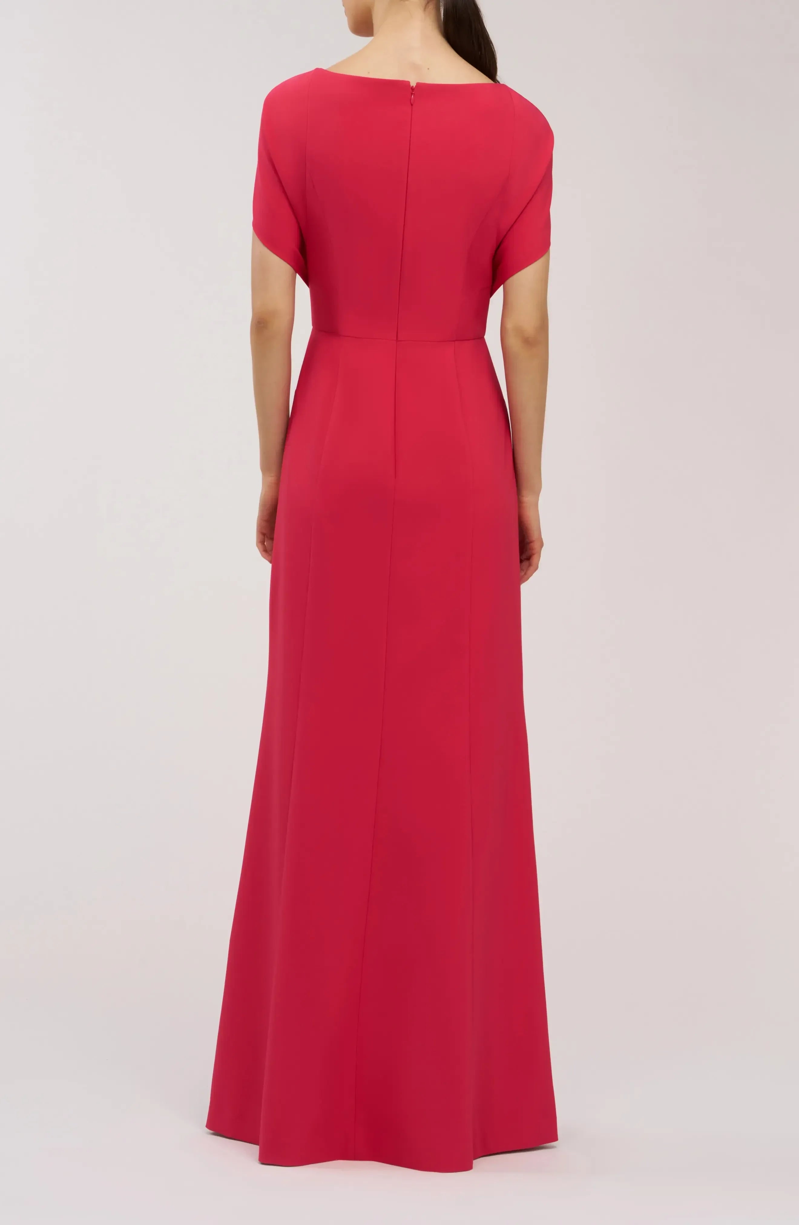 Radiant Mermaid Boat Neck Cape Sleeve Zipper Back Floor Length Evening Dress