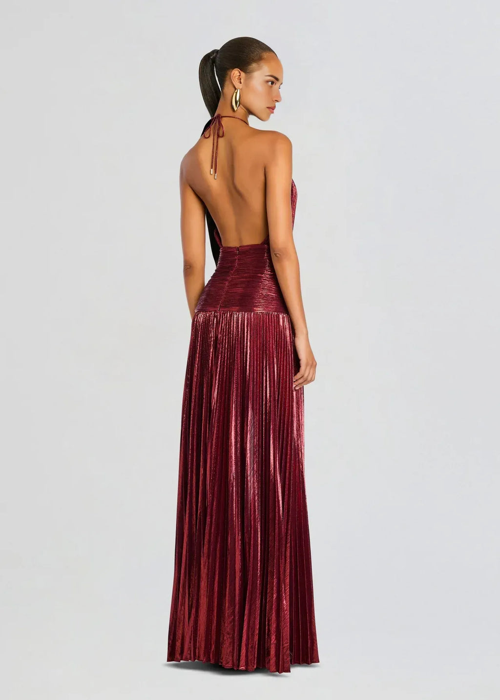 Radiant Sheath Halter Neck Sleeveless Open Back Floor Length Plus Size Evening Dress