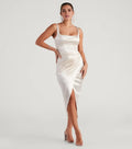 Radiant Sheath Square Neck Sleeveless Zipper Back Midi Length Prom Dress