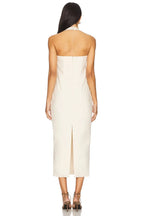 Refined Sheath Halter Neck Sleeveless Zipper Back Midi Length Evening Dress