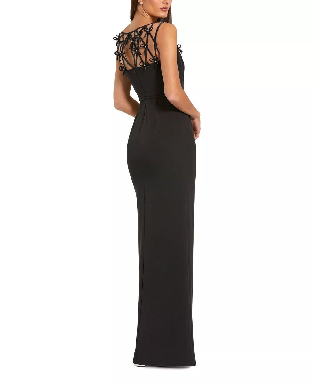 Refined Sheath Scoop Neck Ornate Cutout Back Floor Length For Adults Prom Dress