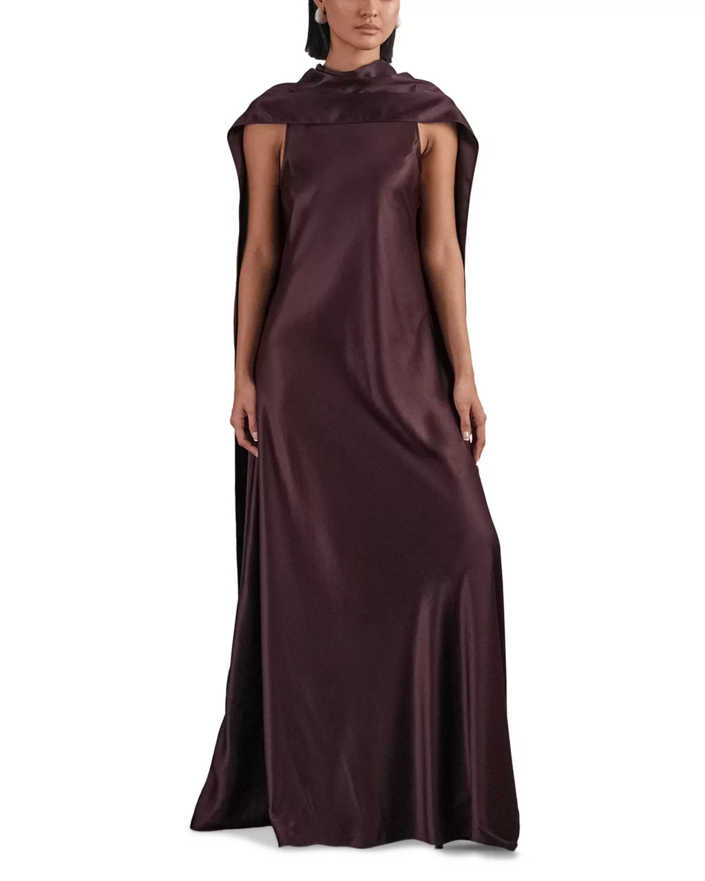 Regal A Line High Neck Sleeveless Cape Back Floor Length For Sale Prom Dress