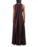 Regal A Line High Neck Sleeveless Cape Back Floor Length For Sale Prom Dress