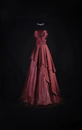 Regal A-Line Strapless Asymmetrical Layered Floor-Length Evening Gown