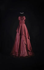 Regal A-Line Strapless Asymmetrical Layered Floor-Length Evening Gown