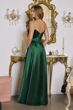 Regal A-Line Sweetheart Off the Shoulder Lace Up Back Floor Length Prom Dress
