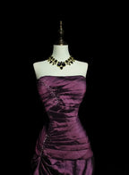 Regal Mermaid Strapless Sleeveless Zip Back Floor-Length Banquet Dress
