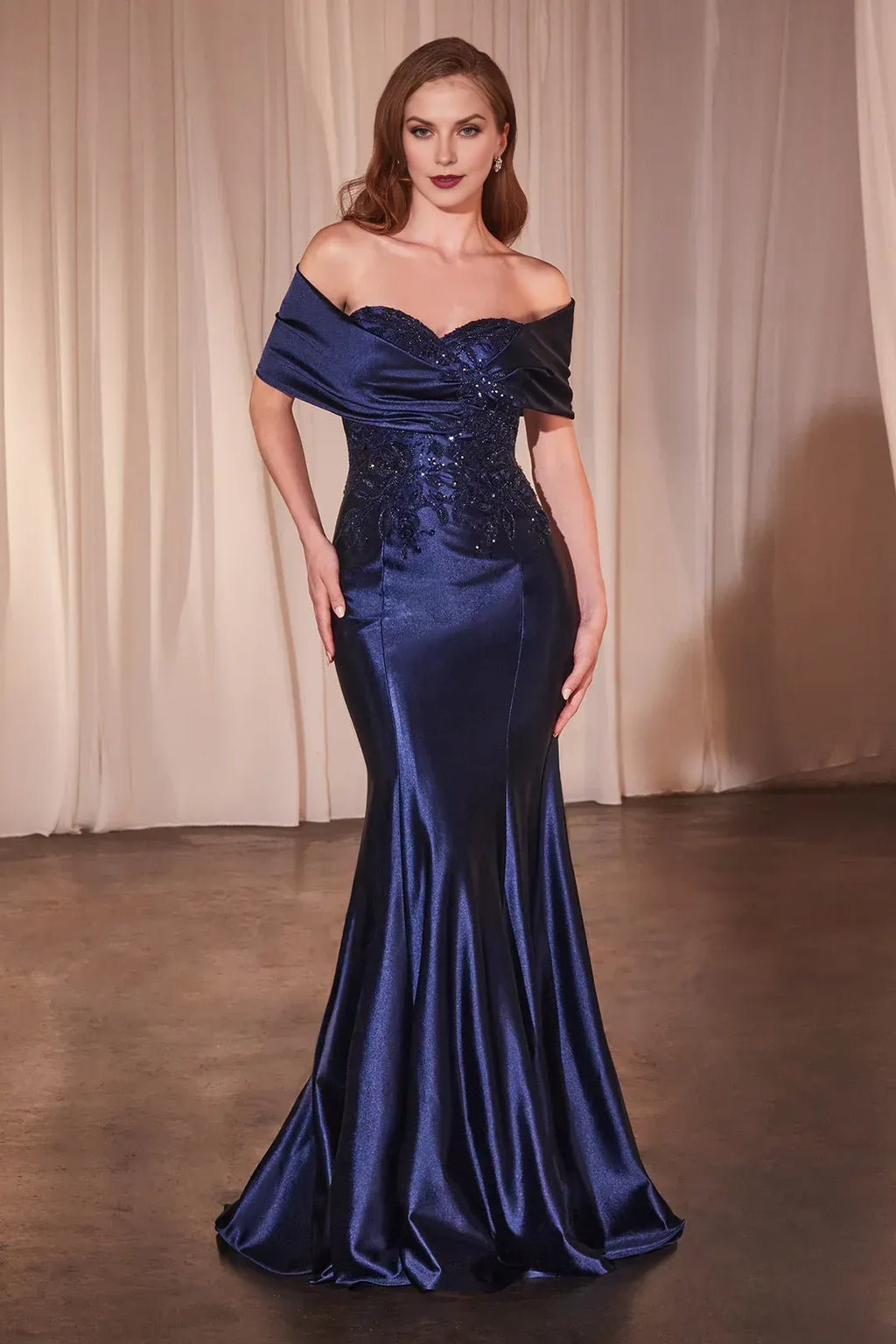 Regal Mermaid Sweetheart Off-the Shoulder Closed Back Floor Length Prom Dress