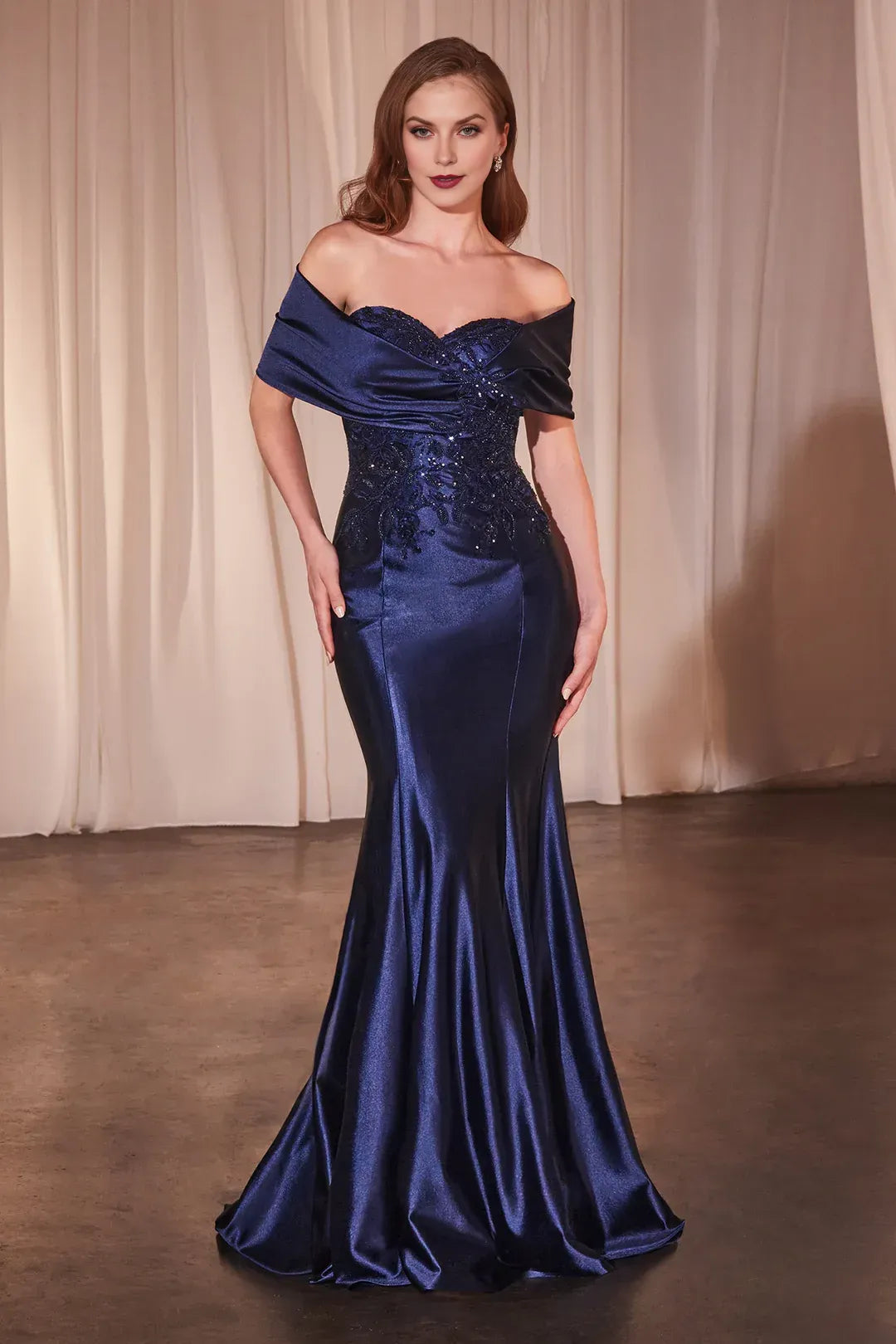 Regal Mermaid Sweetheart Off-the Shoulder Closed Back Floor Length Prom Dress