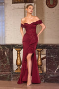 Regal Mermaid Sweetheart Off the Shoulder Open Back Floor Length Prom Dress
