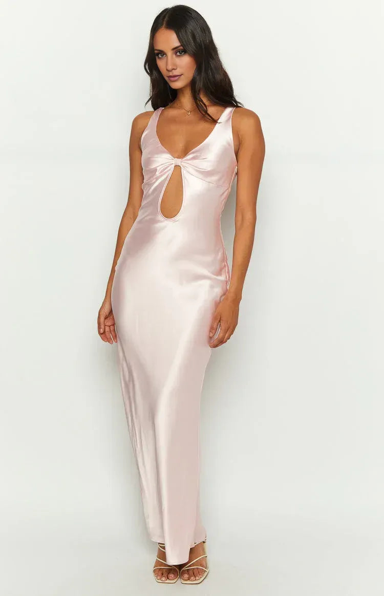 Regular Straps Sleeveless Trendy Ankle-Length Prom Party Dresses Backless Pleats Affordable Evening Dresses No Slit