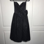 Prom Dress Black Sequin Lace A Line Tea Length With Bow For Women Glamorous Vintage Inspired