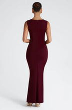 Rich Mermaid Square Neck Sleeveless Zipper Back Floor Length For Sale Evening Dress