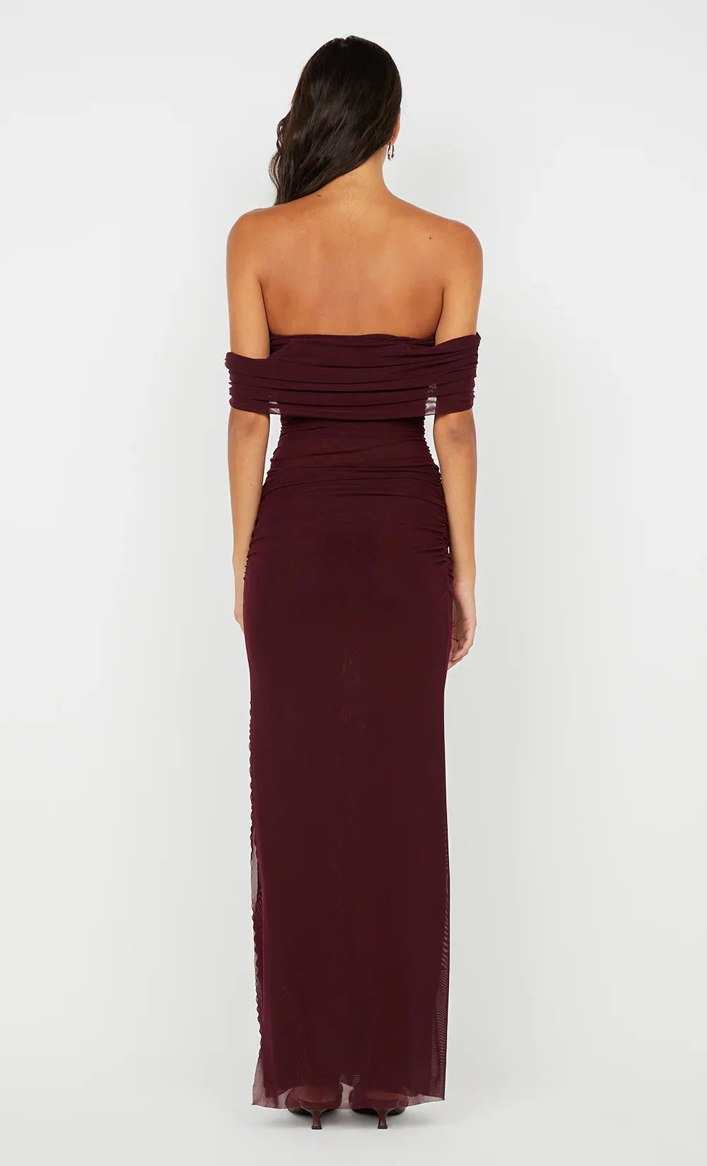 Rich Sheath Off Shoulder Sleeveless Open Back Floor Length For Ladies Prom Dress