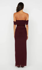 Rich Sheath Off Shoulder Sleeveless Open Back Floor Length For Ladies Prom Dress