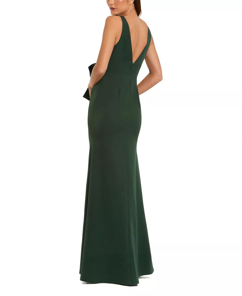 Rich Trumpet Deep V Neck Sleeveless Plunging Back Floor Length Hot Sale Prom Dress