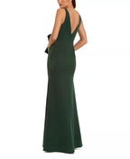Rich Trumpet Deep V Neck Sleeveless Plunging Back Floor Length Hot Sale Prom Dress