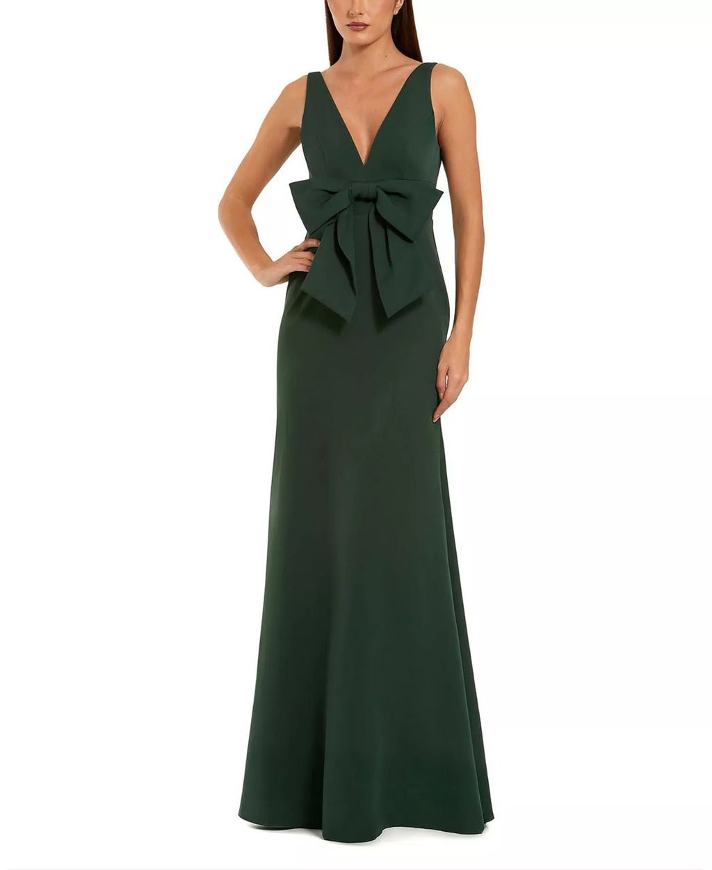 Rich Trumpet Deep V Neck Sleeveless Plunging Back Floor Length Hot Sale Prom Dress