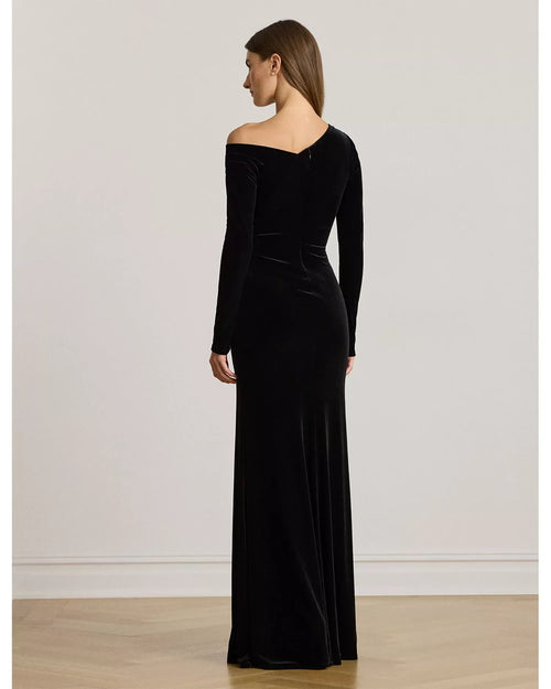 Rich Trumpet Off Shoulder Long Sleeve Zipper Back Floor Length Female Prom Dress ﻿