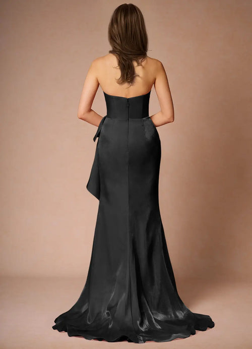 Robe de bal sirène bustier dos nu longueur traîne pour femme