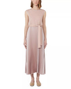 Romantic A Line Crew Neck Sleeveless Keyhole Back Floor Length For Adults Prom Dress