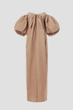 Romantic A Line Off Shoulder Puff Sleeve Bow Front Floor Length Plus Size Prom Dress