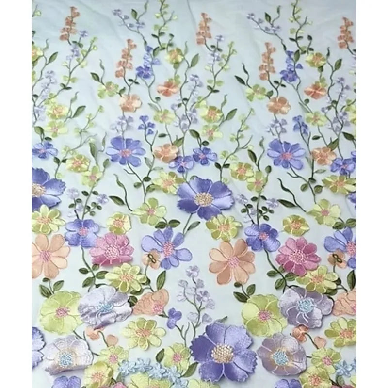 Romantic A-Line Round Neck 3/4 Sleeve Maxi Floral Dress