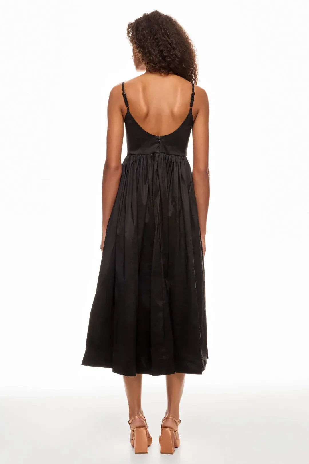 Romantic A Line Sweetheart Neck Sleeveless Open Back Midi Length Plus Size Prom Dress