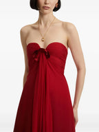 Romantic A-Line Sweetheart Neck Sleeveless Ruched Back Train Floor Length Prom Dress