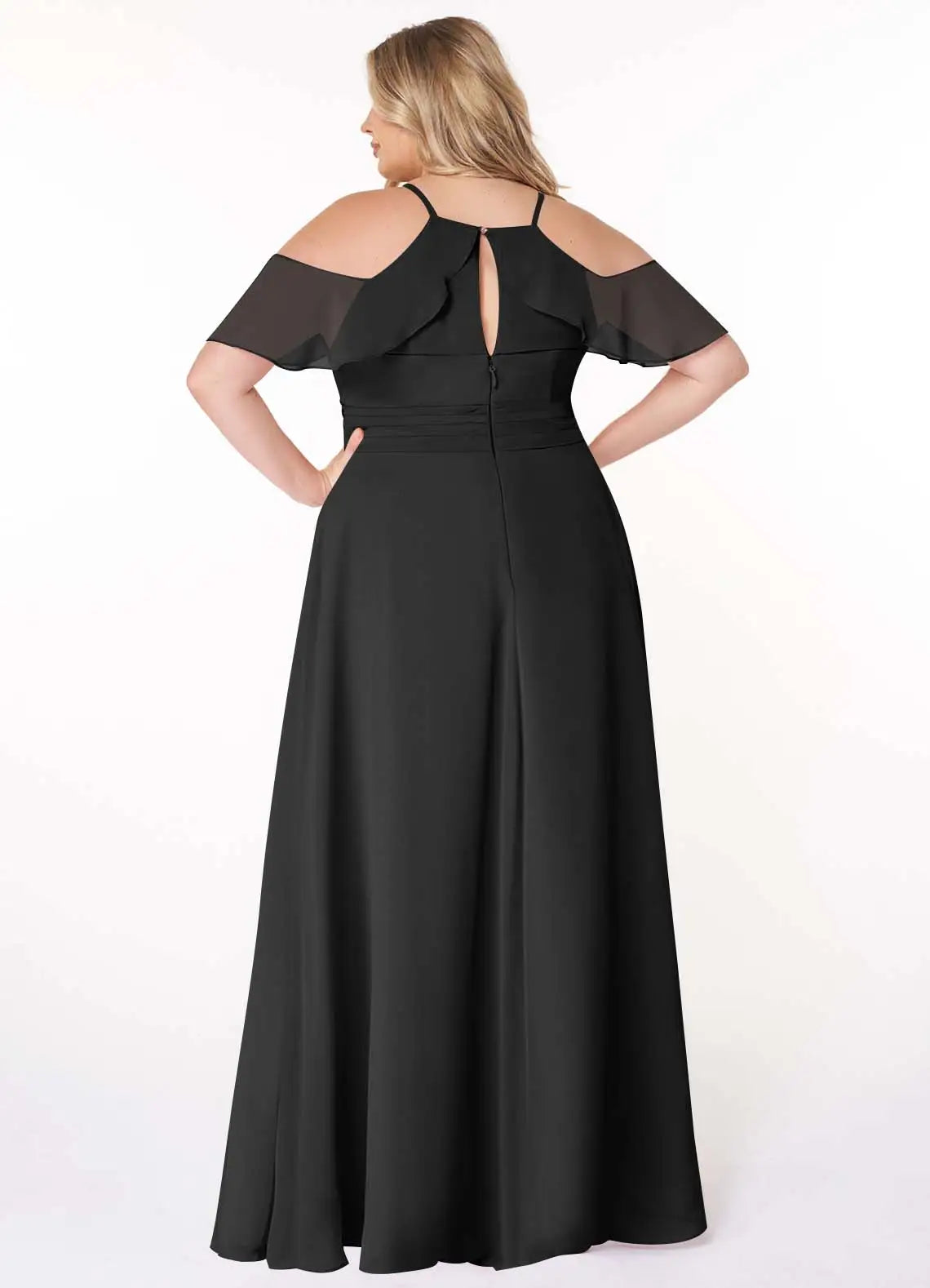 Romantic A line illusion sweetheart sleeveless lace back floor length bridesmaid dress with flowy skirt