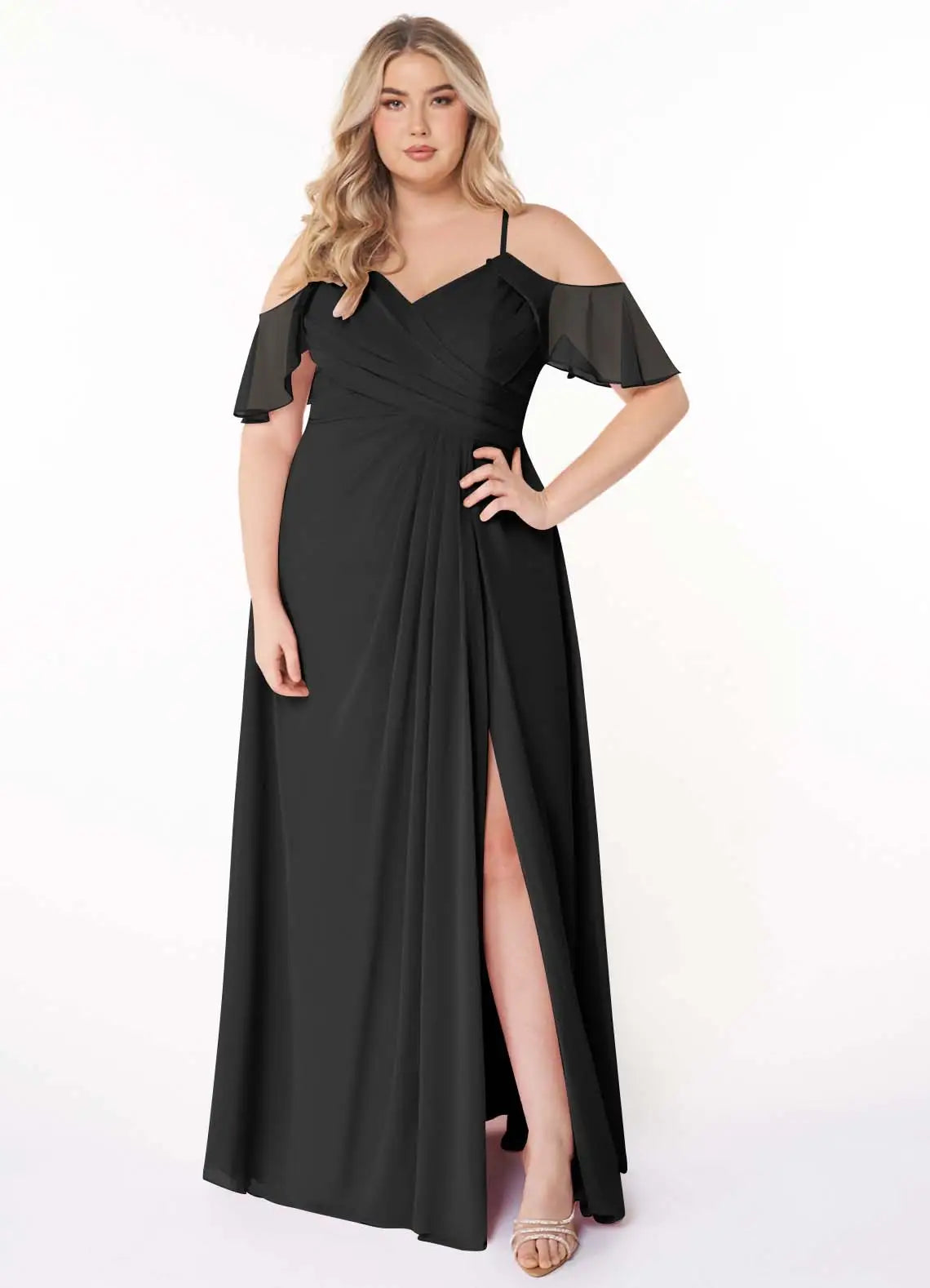 Romantic A line illusion sweetheart sleeveless lace back floor length bridesmaid dress with flowy skirt