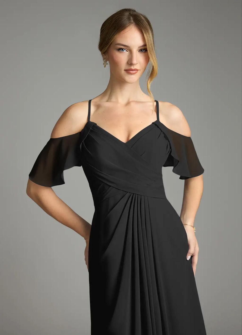 Romantic A line illusion sweetheart sleeveless lace back floor length bridesmaid dress with flowy skirt