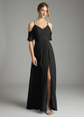 Romantic A line illusion sweetheart sleeveless lace back floor length bridesmaid dress with flowy skirt