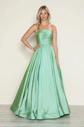 Romantic Ball Gown Strapless Sweetheart Lace Up Back Floor Length Prom Dress