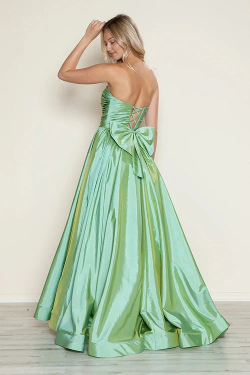 Romantic Ball Gown Strapless Sweetheart Lace Up Back Floor Length Prom Dress
