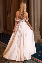 Romantic Ball-Gown Sweetheart Neck Off Shoulder Lace Up Back Floor Length Wedding Dress
