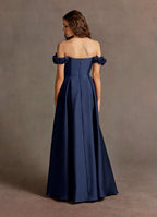 Romantic Ballgown Off Shoulder Sleeveless Zipper Back Floor Length For Adults Prom Dress