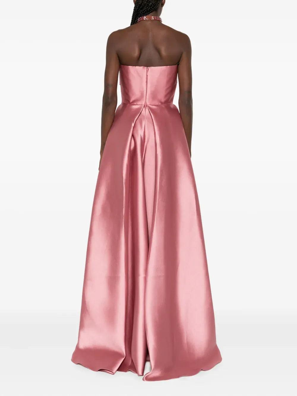 Romantic Ballgown Strapless Sleeveless Zipper Back Train Floor Length Prom Dress
