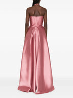 Romantic Ballgown Strapless Sleeveless Zipper Back Train Floor Length Prom Dress