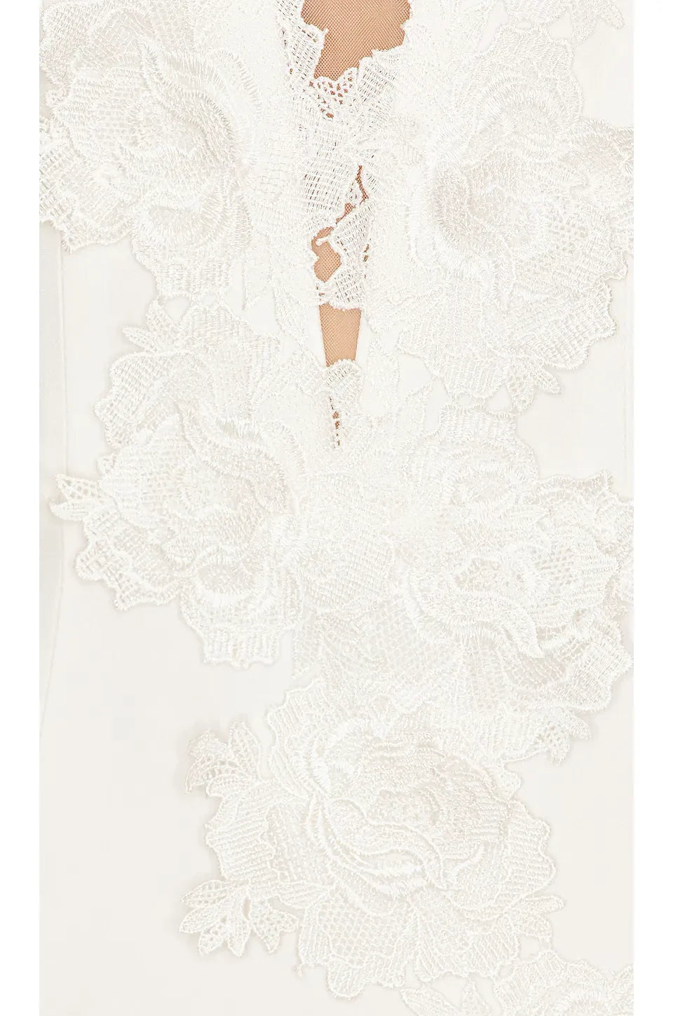 Romantic Mermaid Strapless Lace Embellished High Slit Floor Length Evening Dress